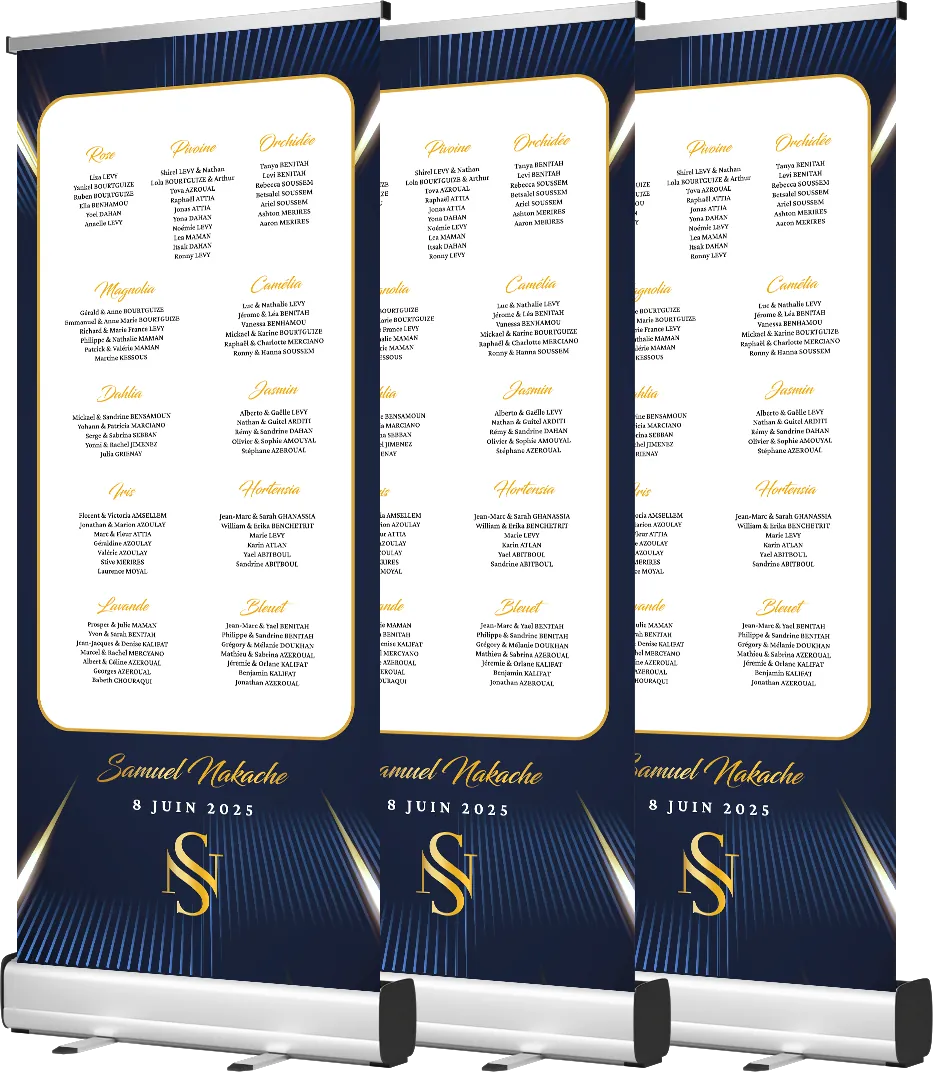 Création Plan de Table Bar Mitzvah