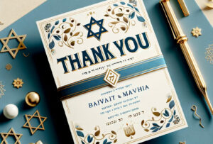 Cartes de Remerciement Numériques pour Bar Mitzvah